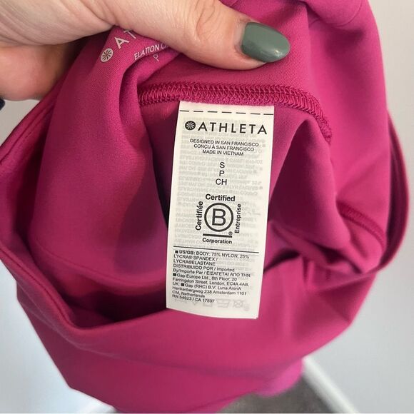 Athleta ELATION ULTRA HIGH RISE CROP Small Iceplant Pink NEW - Picture 12 of 12